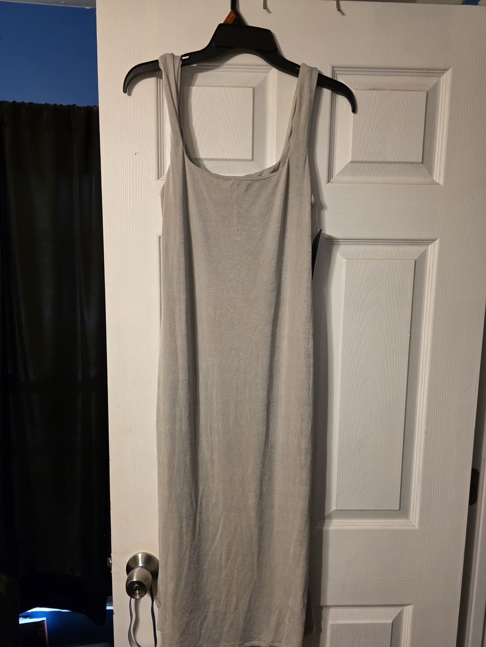 Everyday Sleeveless Tank Dress in Light Gray